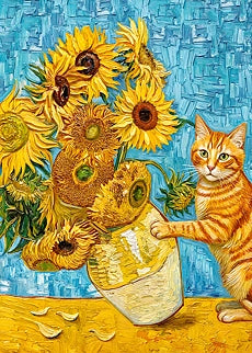 Gato y arte - 1000 piezas