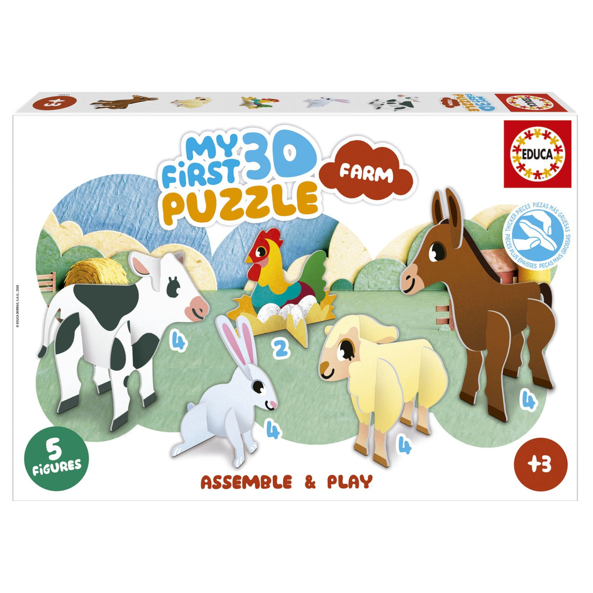 Mi Primer Puzle 3D Granja - 12 piezas